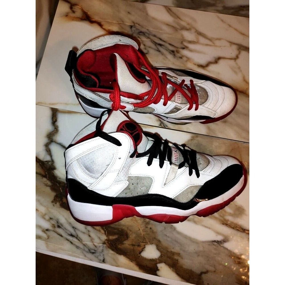 Men's Jordan Jumpman Two Trey White Black Red Size 13 Style #DO1925-106